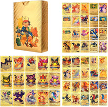 Load image into Gallery viewer, Ultra Rare 55 PCS Gold Cards Packs Vmax V EX GX Rare Golden Cards TCG Deck Box Gold Foil Card for Fans/Kids/Collectors Gifts (No Duplicates)
