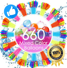 Load image into Gallery viewer, FEECHAGIER Water Balloons for Kids Girls Boys Balloons Set Party Games Quick Fill 660 Balloons for Swimming Pool Outdoor Summer Funs
